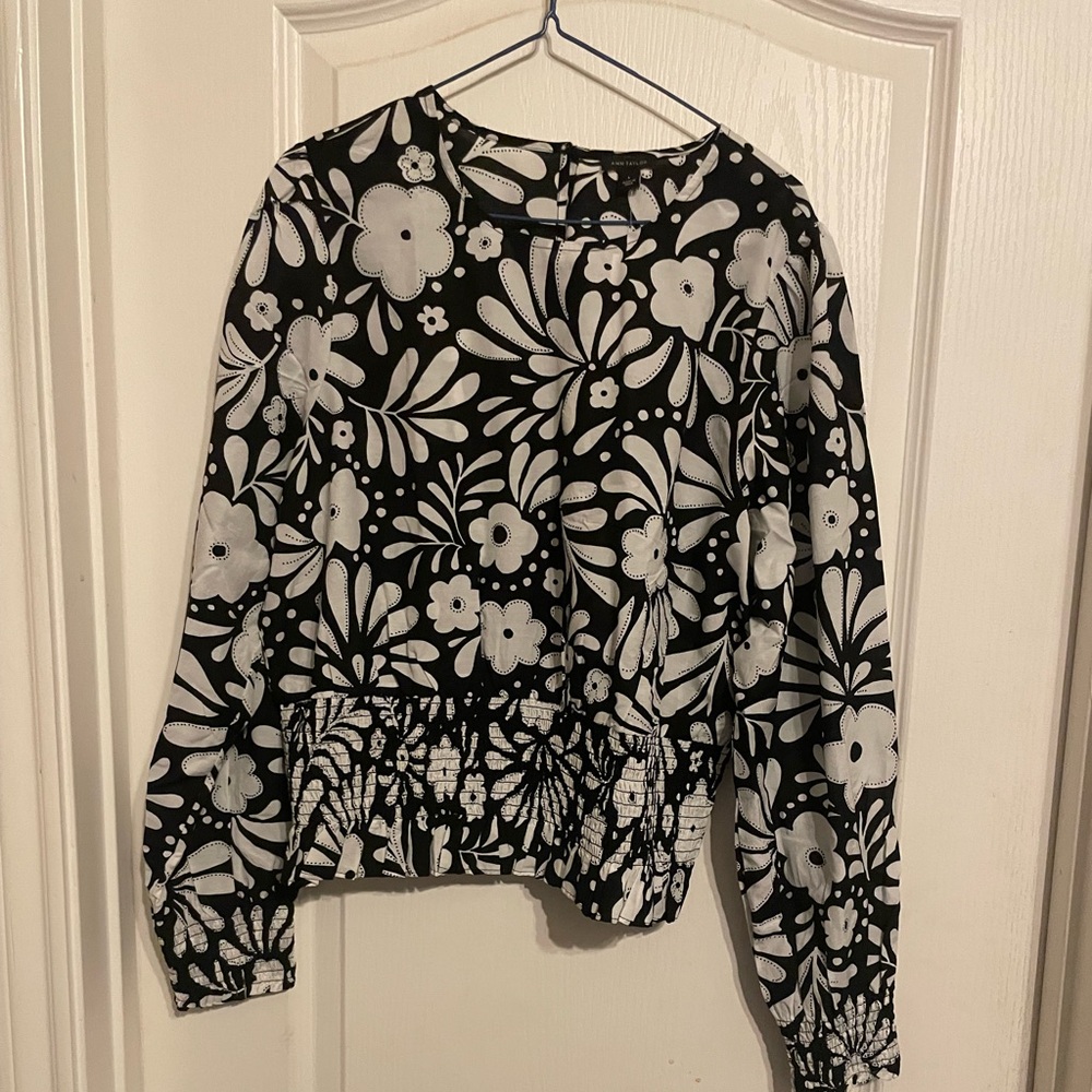 NWT Floral Smocked Blouse